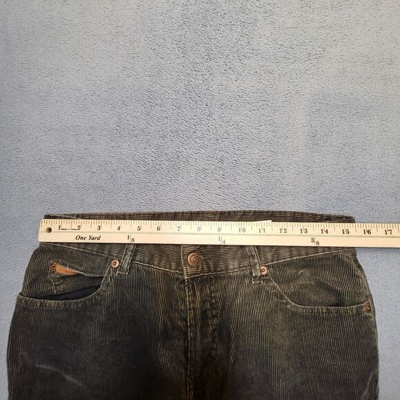 Eddie Bauer Pants Womens 10P Brown Boot Cut Corduroy Stretch Distressed - Picture 8 of 10